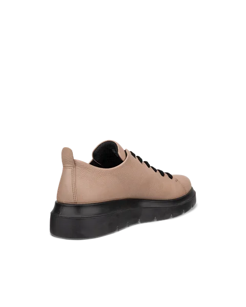 Women's ECCO® Nouvelle Leather Lace-Up Shoe - Beige - B