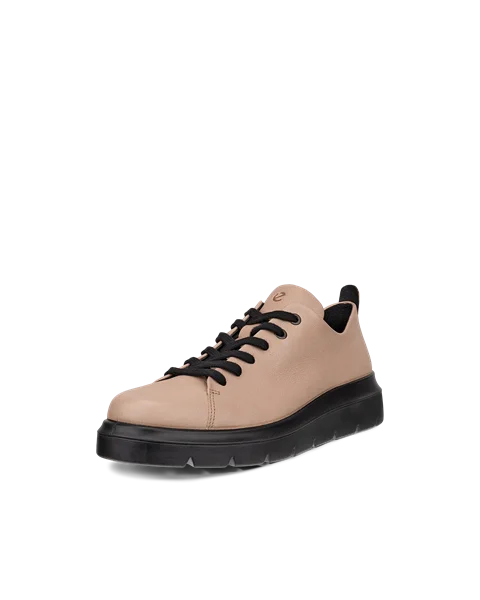 ECCO® Nouvelle chaussures à lacet en cuir pour femme - Beige - M