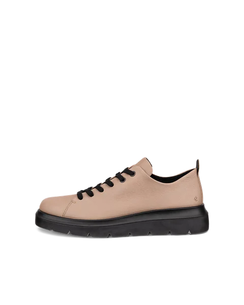 ECCO® Nouvelle chaussures à lacet en cuir pour femme - Beige - O