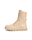 Women's ECCO® Nouvelle Leather Lace-Up Boot - Beige - O