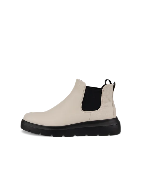 Women's ECCO® Nouvelle Leather Low Chelsea Boot - Beige - O