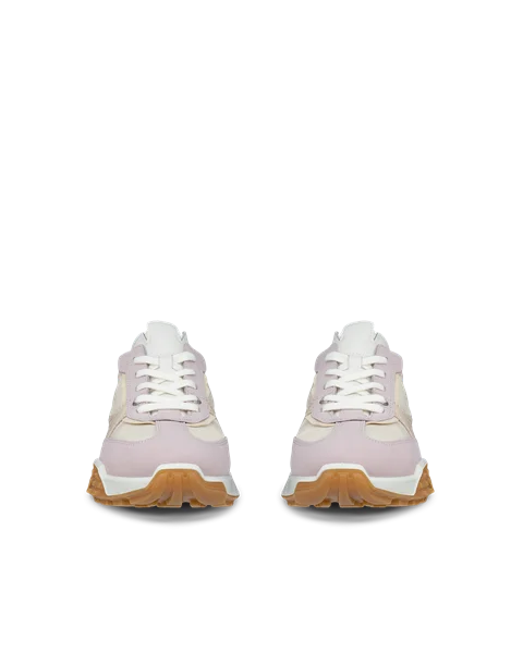 ECCO® Retro Sneaker Damen Ledersneaker - Beige - Front_Pair