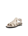 Women's ECCO® Sculpted Alba 25 Leather Heeled Sandal - Beige - M