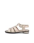 Women's ECCO® Sculpted Alba 25 Leather Heeled Sandal - Beige - O