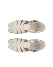 Women's ECCO® Sculpted Alba 25 Leather Heeled Sandal - Beige - Top_Left_Pair
