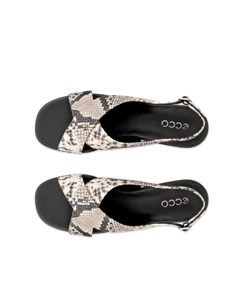ECCO® Sculpted Alba 25 Dames leren sandaal met hak - Beige - Top_Left_Pair
