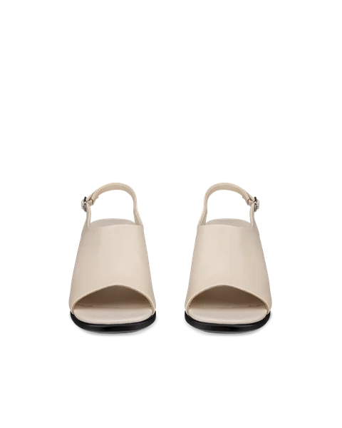 ECCO® Sculpted Alba 65 Damen Ledersandale mit Absatz - Beige - Front_Pair