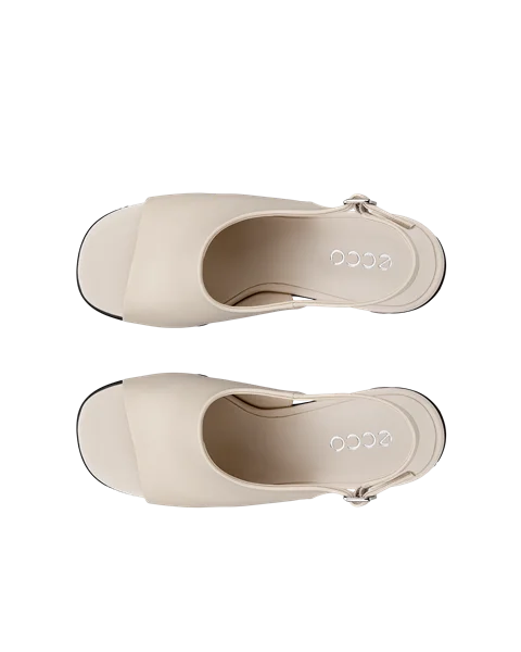 ECCO® Sculpted Alba 65 Damen Ledersandale mit Absatz - Beige - Top_Left_Pair