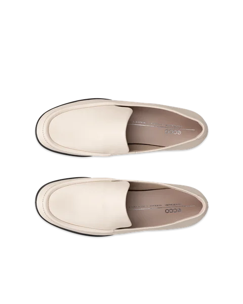 ECCO® Sculpted LX Dames leren mocassin - Beige - Top_Left_Pair