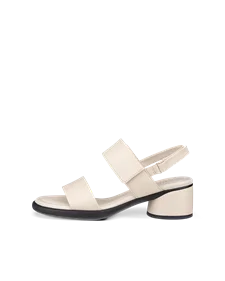 Women's ECCO® Sculpted Sandal LX 35 Leather Heeled Sandal - Beige - O