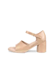 Women's ECCO® Sculpted Sandal LX 55 Leather Heeled Sandal - Beige - O