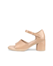 Women's ECCO® Sculpted Sandal LX 55 Leather Heeled Sandal - Beige - O