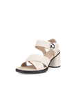 Women's ECCO® Sculpted Sandal LX 55 Leather Heeled Sandal - Beige - M