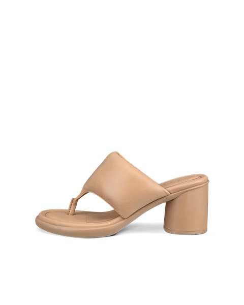 Image of ECCO Sculpted Sandal LX 55 - Women's Leather Heeled Sandal - Beige - Size: 6.5-7 (EU 40)