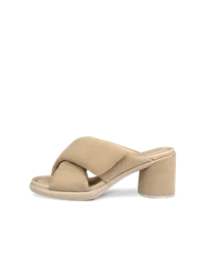 Women's ECCO® Sculpted Sandal LX 55 Leather Heeled Sandal - Beige - O