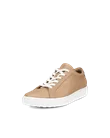 ECCO® Soft 60 Dames leren sneaker - Beige - M