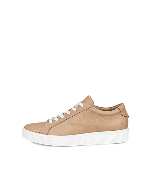 ECCO® Soft 60 Dames leren sneaker - Beige - O