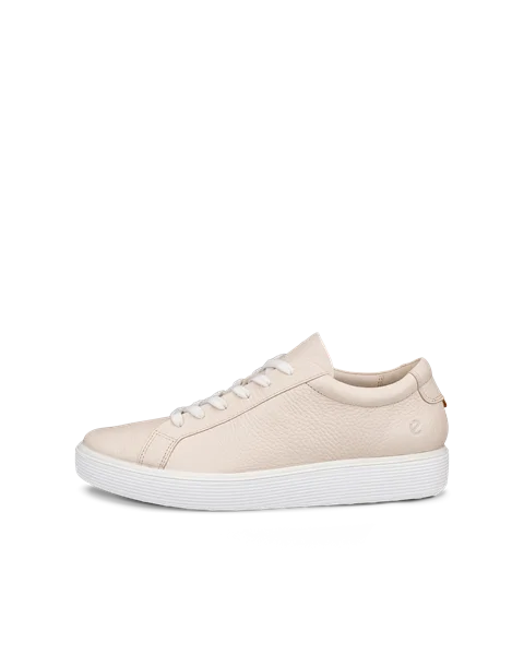 ECCO® Soft 60 Dames leren sneaker - Beige - O