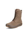 ECCO® Soft 7 TRED mellemhøj støvle i nubuck til damer - Beige - M