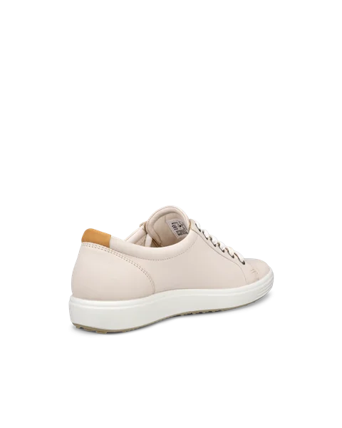 ECCO® Soft 7 Dames nubuck sneaker - Beige - B