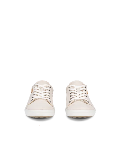 ECCO® Soft 7 Dames nubuck sneaker - Beige - Front_Pair