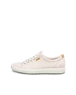 ECCO® Soft 7 Dames nubuck sneaker - Beige - O