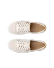 ECCO® Soft 7 Dames nubuck sneaker - Beige - Top_Left_Pair