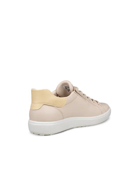 ECCO® Soft 7 sneakers i læder til damer - Beige - B