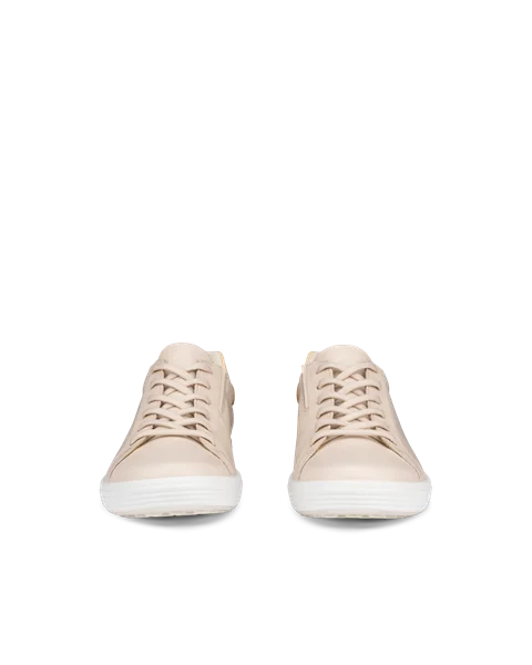 ECCO® Soft 7 sneakers i læder til damer - Beige - Front_Pair