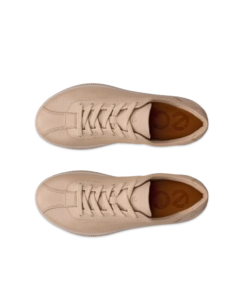 Naisten ECCO® Soft Zero nahka tennari - Beige - Top_Left_Pair