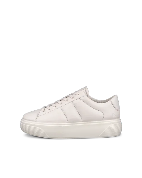 ECCO® Street Platform sneakers i læder og chunky sål til damer - Beige - O