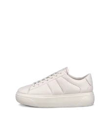 ECCO® Street Platform női bőr platform sneaker - Bézs - O