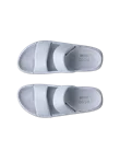 Women's ECCO® Cozmo PF Leather Two Strap Sandal - Blue - Top_Left_Pair