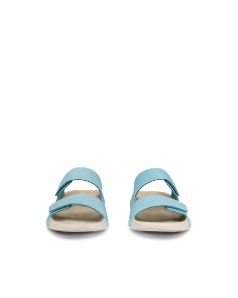 ECCO® Cozmo dame sandal to stropper nubuk - Blå - Front_Pair
