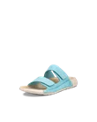 ECCO® Cozmo dame sandal to stropper nubuk - Blå - M