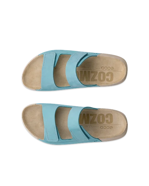 ECCO® Cozmo dame sandal to stropper nubuk - Blå - Top_Left_Pair
