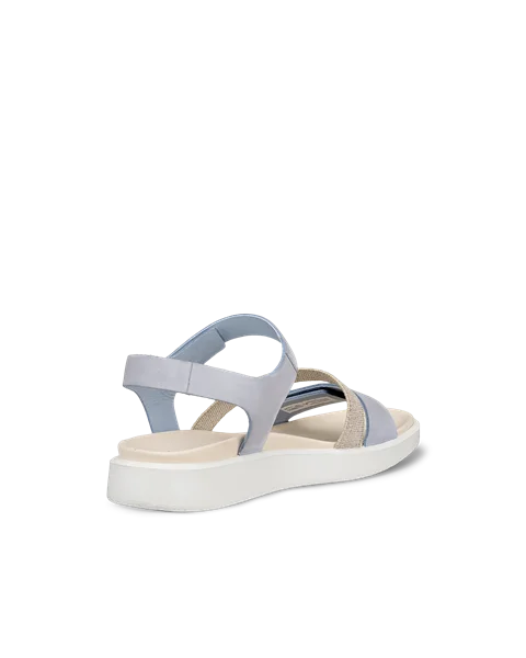 Women's ECCO® Flowt Nubuck Wedge Sandal - Blue - B