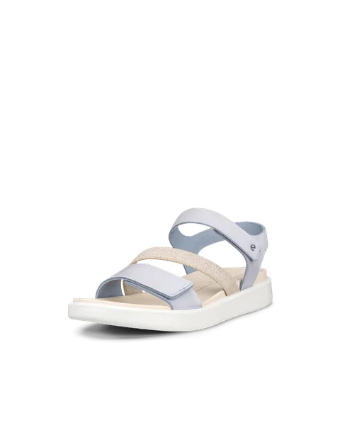 Women's ECCO® Flowt Nubuck Wedge Sandal - Blue - M