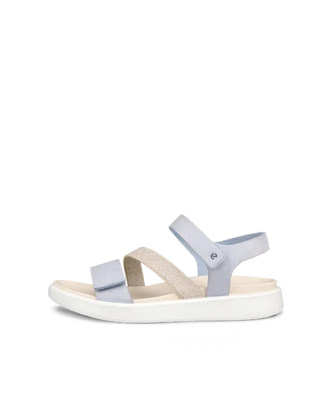Women's ECCO® Flowt Nubuck Wedge Sandal - Blue - O