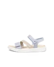 Women's ECCO® Flowt Nubuck Wedge Sandal - Blue - O