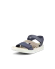 ECCO® Flowt sandale plate en nubuck pour femme - Bleu - M