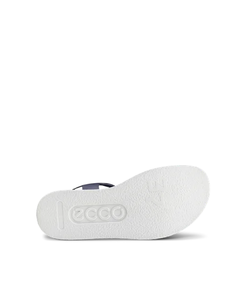 ECCO® Flowt sandale plate en nubuck pour femme - Bleu - S