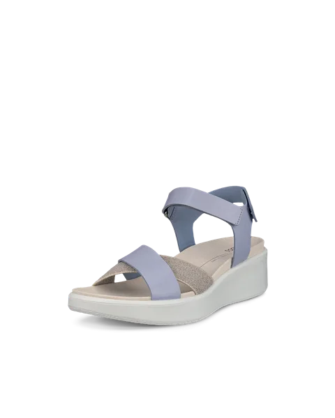 ECCO® Flowt Wedge LX sandaler i nubuck med kilehæl til damer - Blå - M