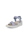 ECCO® Flowt Wedge LX sandaler i nubuck med kilehæl til damer - Blå - M