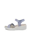 ECCO® Flowt Wedge LX sandaler i nubuck med kilehæl til damer - Blå - O