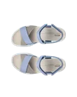 ECCO® Flowt Wedge LX sandaler i nubuck med kilehæl til damer - Blå - Top_Left_Pair