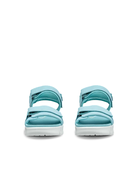 Women's ECCO® Gruuv Sol Nubuck Heeled Sandal - Blue - Front_Pair