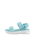 Women's ECCO® Gruuv Sol Nubuck Heeled Sandal - Blue - O