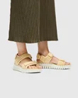 ECCO® Gruuv Sol Damen Nubuksandale mit Absatz - Blau - Lifestyle_Image_1