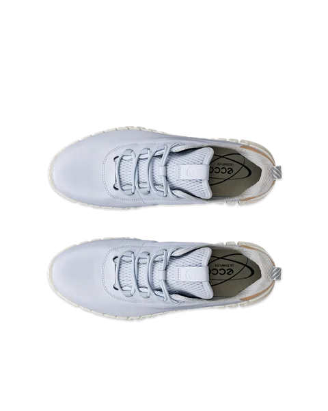 Women's ECCO® Gruuv Leather Trainer - Blue - Top_Left_Pair